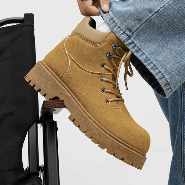 Men's boots four seasons new retro casual boots fashion light breathable soft-sole non-slip comfort outdoor walking work boots