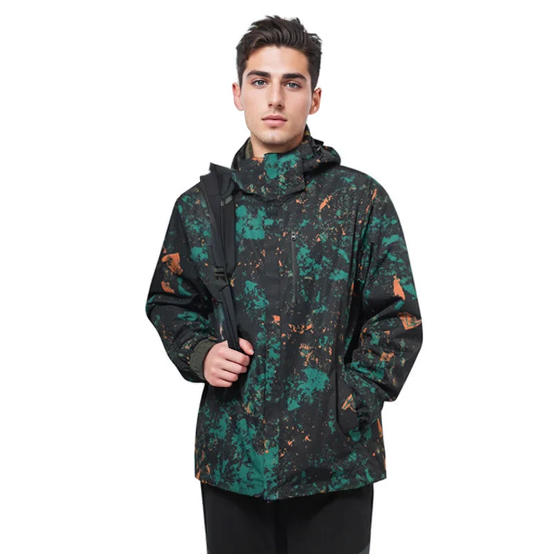 HUMTTO Waterproof Men's Jacket Autumn Winter Keep Warm Camping Hiking Jackets Sports Hunting Jackets Outdoor Windbreaker Coats