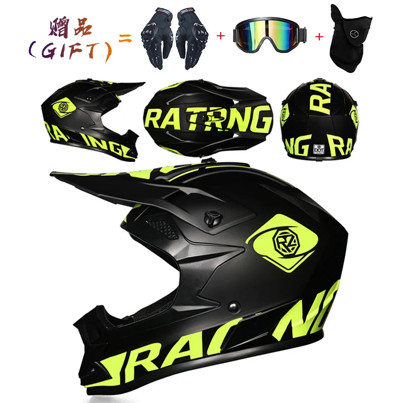 Motorcycle helmet motorcross off-road helmets ATV Dirtbike downhill racing helmet DOT capacete Bicycle DH speed reduction