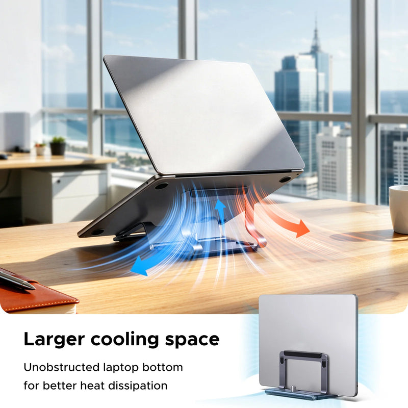 UGREEN Horizontal & Vertical 2-in-1 Laptop Stand For MacBook Air Aluminum Notebook Stand For MacBook Pro Tablet iPad Phone Stand