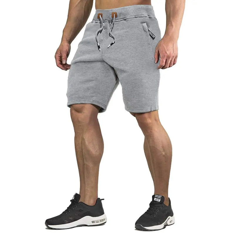 TACVASEN Summer Cotton Running Track Shorts Mens Casual Jogger Shorts Elastic Waist Athletic Workout Zipper Pockets Short Pants
