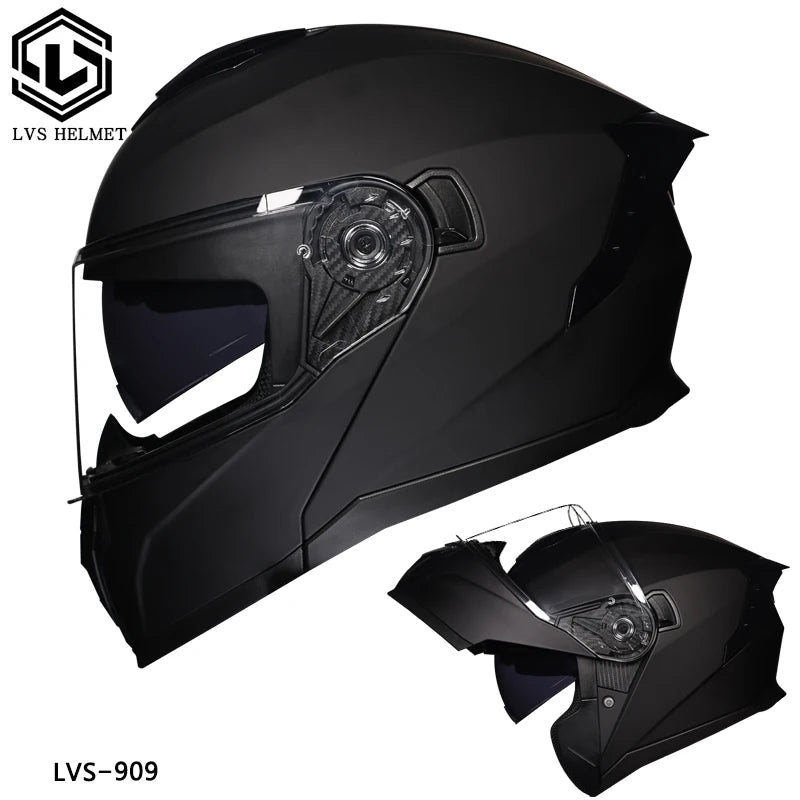 LVS high-quality motorcycle helmet modular flip helmet casque moto semi full duplex helmet suitable for both men and women DOT