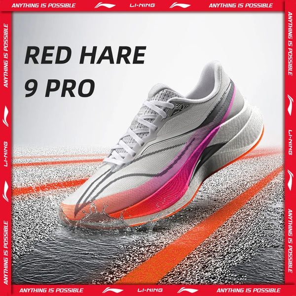 ស្បែកជើងរត់ប្រណាំងបុរស Li-Ning RED HARE 9 PRO LN DWR ធន់នឹងទឹក ទម្ងន់ស្រាល ស្បែកជើងហ្វឹកហាត់ Lining លោតខ្ពស់ ARPW021
