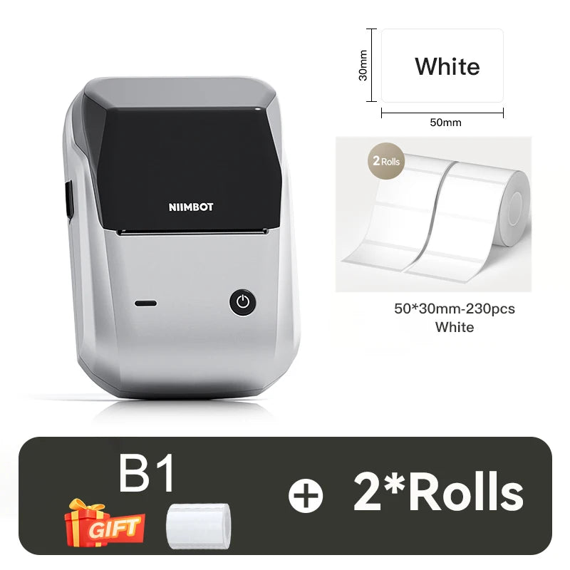 Niimbot B1 Thermal Printer Self-adhesive Food Stickers Bluetooth Label Maker Pocket Name Pirce Bacode Bussiness Labeling Machine