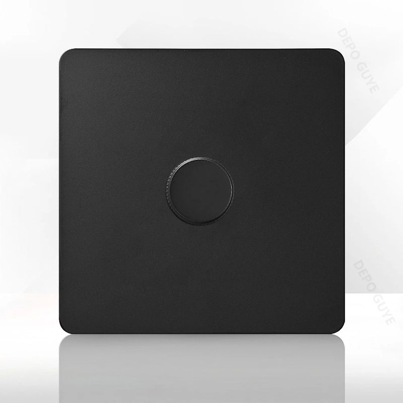Retro Light Switch Lever Wall Power ON OFF Socket Panel,EU RU FR Black Stainless Steel Dual Usb Outlet  1-4Gang 1/2Way Switch