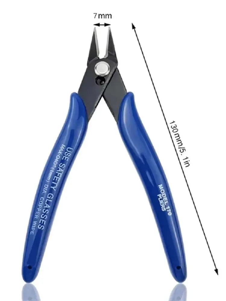 Bomurphy Diagonal Pincer Carbon Steel Pincer Electric Wire Cable Cutter, Wire Stripper for Electronics, Soft Copper Jewelry