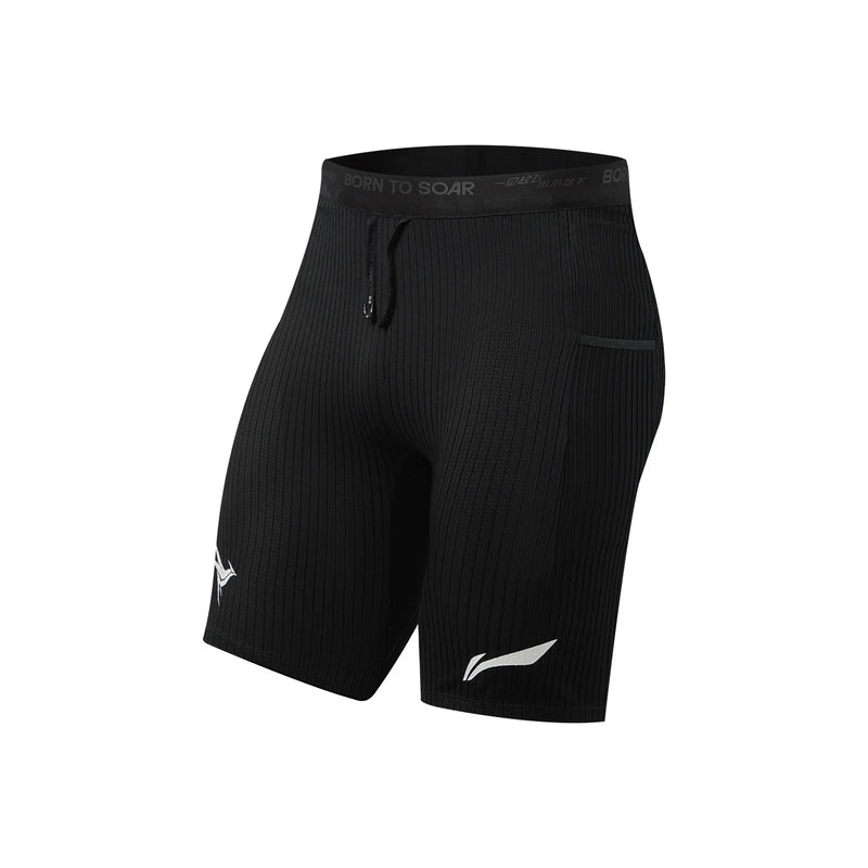 ខោរត់បុរស Li-Ning Dragonflight LN ការពារបាក់តេរី 85% Polyester 15% Elastane តឹងណែន ខោកីឡា LiNing AUSW027