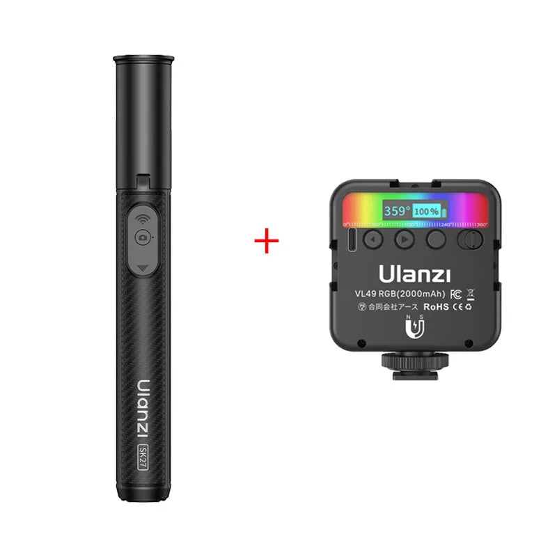 ដំបងថតរូប Selfie ចល័ត Ulanzi SK-27 ជើងកាមេរ៉ា Tripod Magsafe Phone Tripod Stand 8 ផ្នែក 10 ម៉ែត្រ បញ្ជាពីចម្ងាយសម្រាប់ Iphone 17 16 Android Vlog
