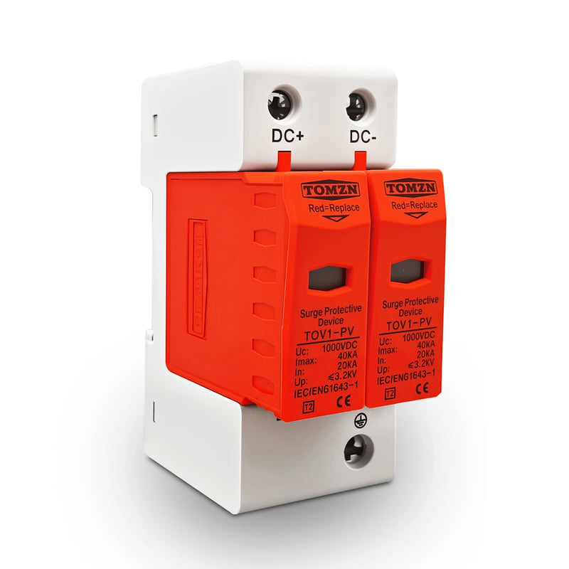 TOMZN SPD DC 1000V 20kA~40kA House Surge Protector Protective Low-voltage Arrester Device