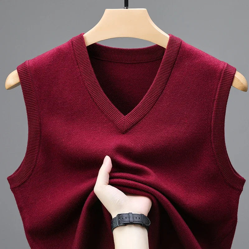 Men's 2026 Casual Sweater Vest Warm Comfortable Autumn Winter Fashion Outerwear - Fashionable Knitwear for Men