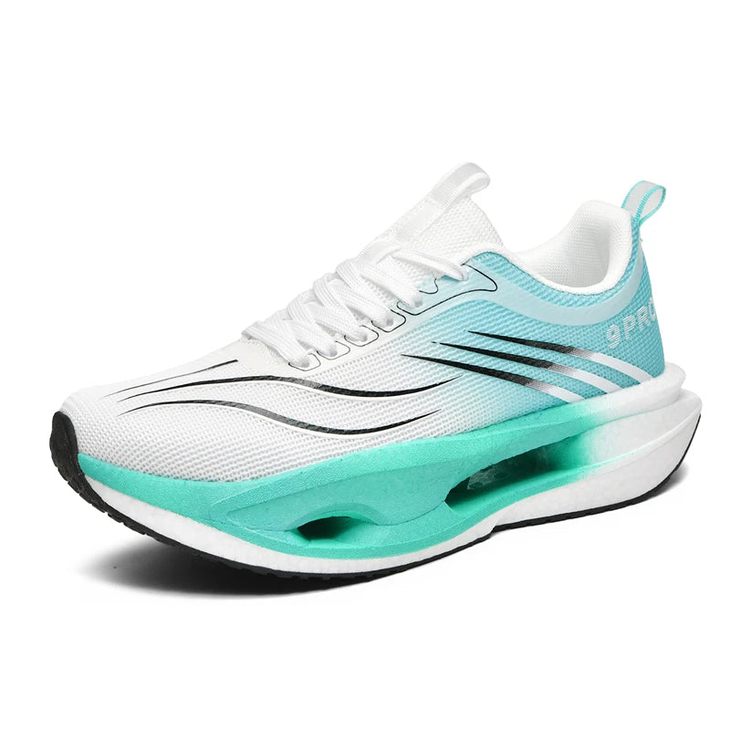 Men Women's breathable racing running shoes spring autumn soft-sole outdoor casual sports shoes thick-sole speed light sneakers