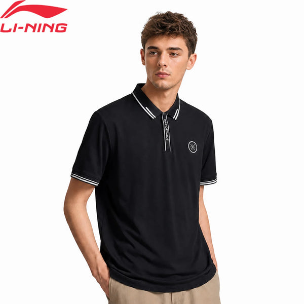 អាវប៉ូឡូ Wade បុរស Li-Ning ការពារកម្តៅថ្ងៃ LN COOL 69% កប្បាស 31% ប៉ូលីអេស្ទ័រ អាវយឺតបាល់បោះ LiNing ដែលមានខ្យល់ចេញចូលបាន APLW285