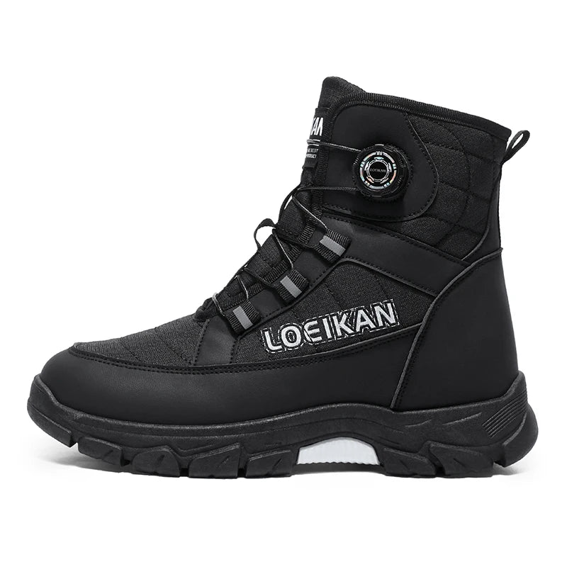 Men's winter youth comfortable fashion casual outdoor wear-resistant cotton warm shoes plus size non-slip hight top snow boots