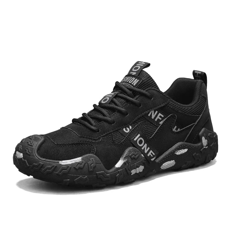 Men's casual sneakers four seasons new breathable soft-sole anti-slip light comfort outdoor running shoes tooling sports shoes