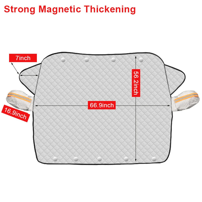 SEAMETAL Snow Cover Car Windshield Snow Sun Shade Waterproof Protector Automobile Strong Magnetic  Front Windscreen Car Covers