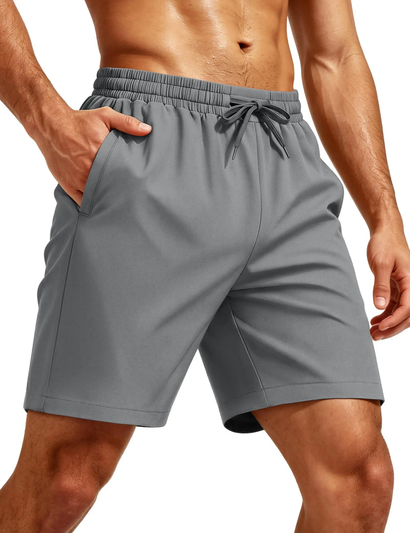 TACVASEN Men's Athletic Running 7 Inch Shorts Quick Dry Workout Gym Shorts With Pockets Performance Sports Bottoms Hiking Men