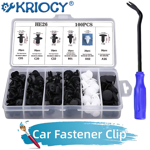 50/100pcs Auto Fastener Clip Kit Fender Rivet Clips Car Body Push Retainer Pin Rivet Bumper Door Trim Panel Retainer Car Clips