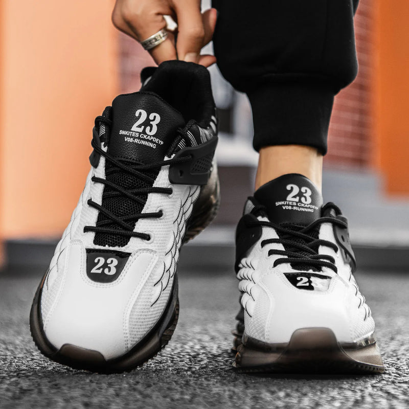 Men's Casual Sneakers Spring Summer New Breathable Light Racing Outdoor Running Shoes Soft Sole Wear-Resistant Speed Sports Shoe
