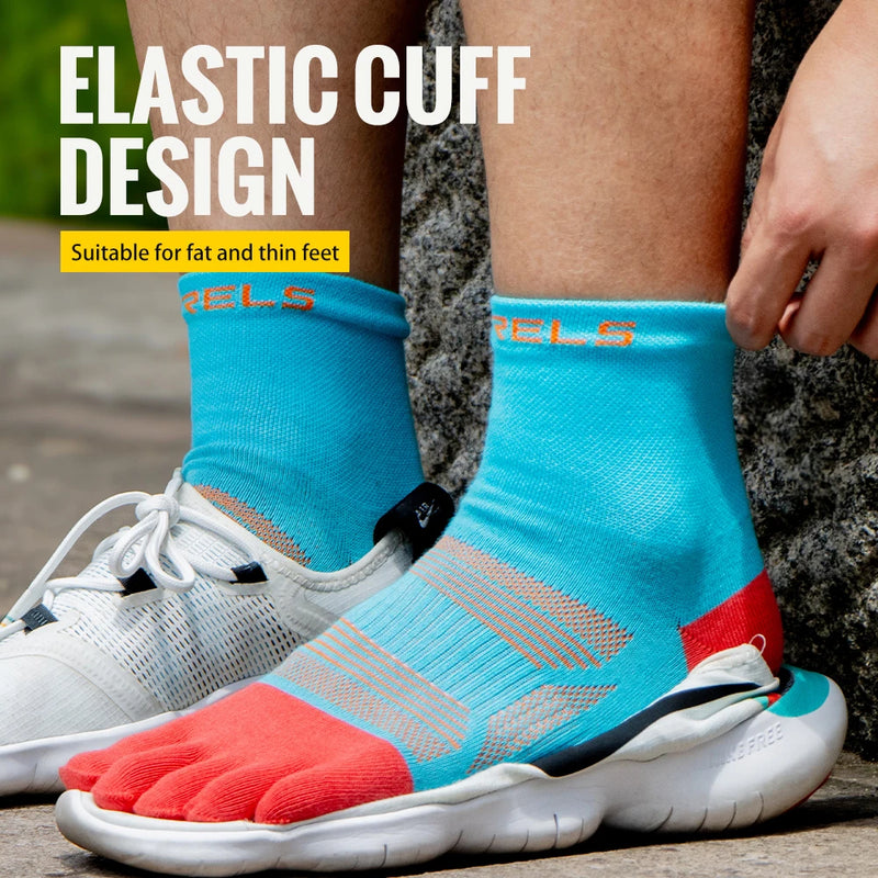 WRELS Toe Socks for Men and Women Athletic Hiking Toe Socks Soft Comfortable and Moisture Wicking Quick-Dry Five Toe Socks