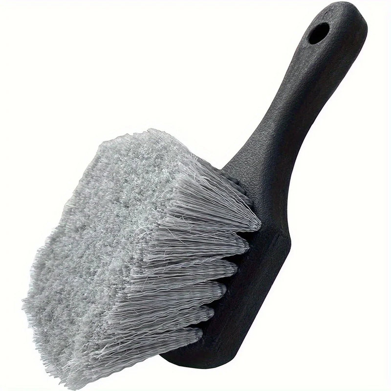 1pc Short Handled Tire Brush, Suitable For Motorcycle And Car Tire Cleaner, Soft Bristle Brush,Used To Clean Dirt OnTires.Short