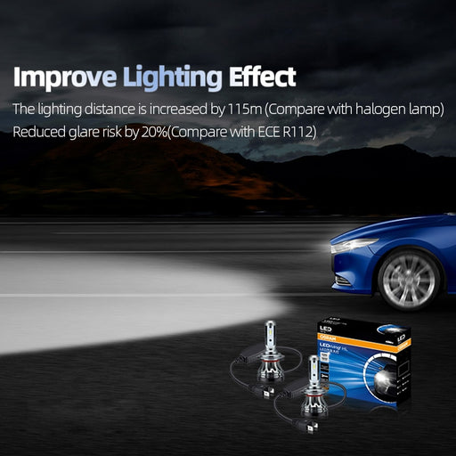 OSRAM New LED 9012 HIR2 LEDriving YLZ Car Headlight 6000K Bright White LED Original Auto Lamps Daytime Running Light D9012CW, 2x