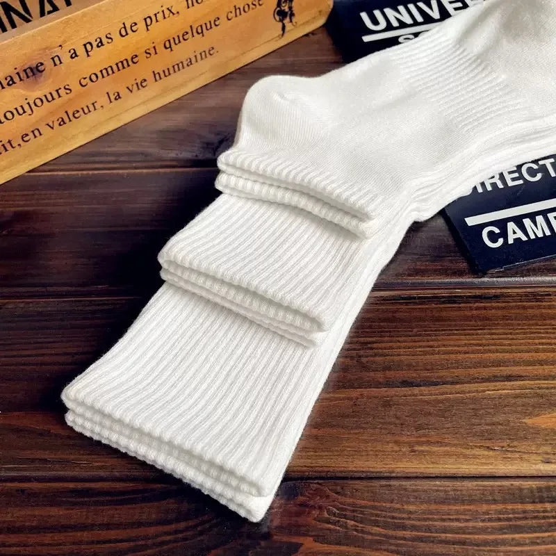 Unisex Pure Cotton Ankle Socks Black White Solid Color Spring Summer All‑Season Sports Short Socks For Men Women Couples Student