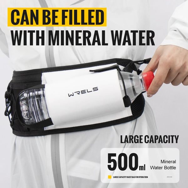 WRELS Running Bag Waist Bag Men Belt Bag Marathon Trail Waist Pack For Phone Water Bottle Sports Fanny Pack Fitness Dual Pocket