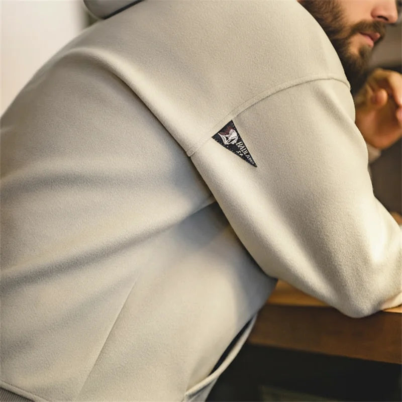 Maden New American Casual Heavy Hoodies Sweatshirt Cleanfit Silhouette Loose Pullover Outdoor Oversize Thermal Tops men's autumn