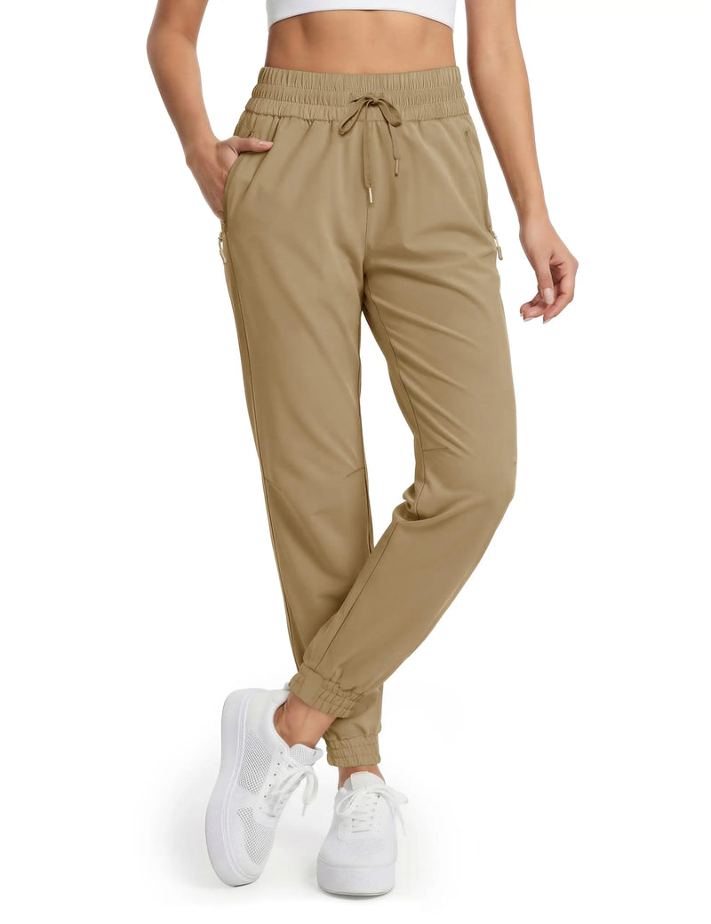 TACVASEN Women's  Waterproof Quick Dry Hiking Pants Lightweight Stretch Joggers With Pockets Outdoor Travel Summer Athletic Pant