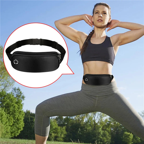 WRELS Outdoor Sports Waist Pack Waterproof Sports Fanny Pack Utralthin Lightweight Slim Running Belt Bag Jogging Waist Pack Bag