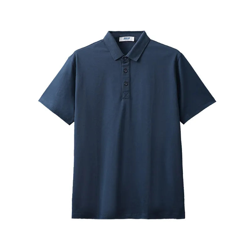 DUKEEN Men's 260G Heavyweight Cooling Sorona Polo Shirt Quick Dry Casual Summer Short Sleeve Golf Tee