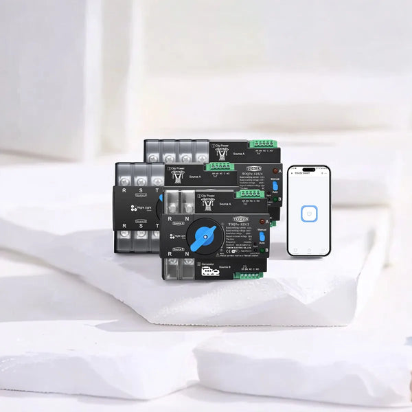 TOMZN 110V 120V Three-Phase WiFi Smart ATS Dual Power Auto Transfer Selector Switch Uninterrupted Transfer 2P 3P 4P EWeLink