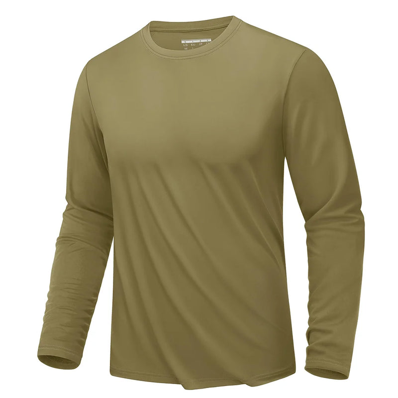 TACVASEN UPF 80+ Sun Protection T-shirts Men's Quick Dry Long Sleeve Athlectic T Shirts Performance Sports T-shirts Rash Guard