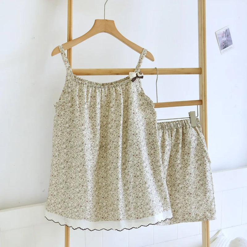 Summer Pajamas Women’s Loungewear Sleepwear Night Wear for Ladies Pure Cotton Home Wear 2PCS Sleeping Suits 2026 New Pijama