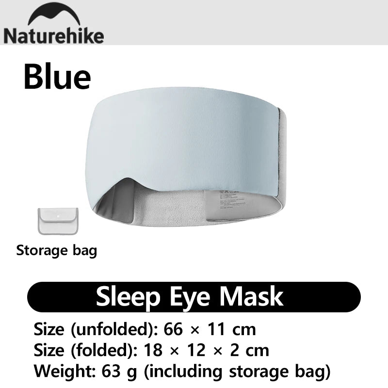 Naturehike 2026 New Light-Blocking Soft Sleep Mask with Adjustable Headband  Silent Camping and Nap Mask