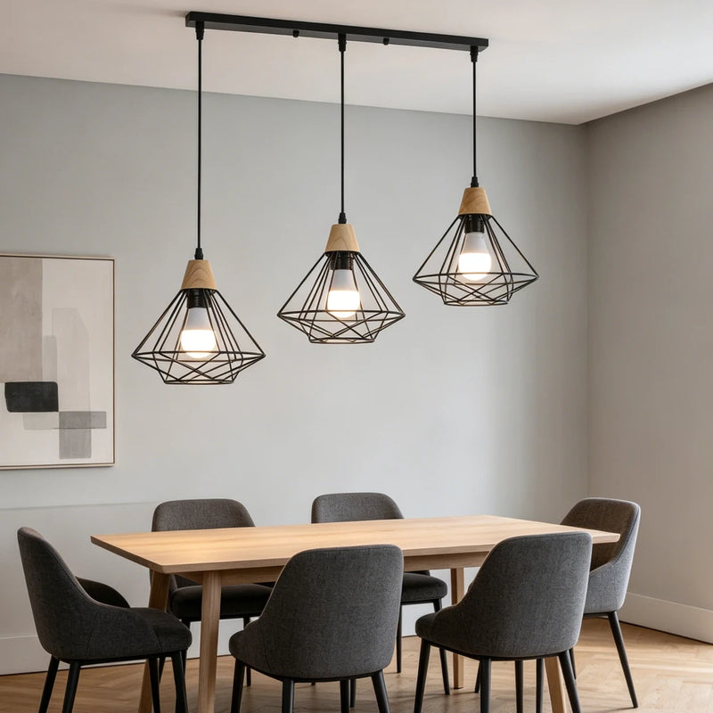 JOYINLED E27 Industrial Lighting Loft Pendant Light Vintage Iron Lamp Shade Loft Coffee Bar Kitchen Hanging Pendant Light Metal