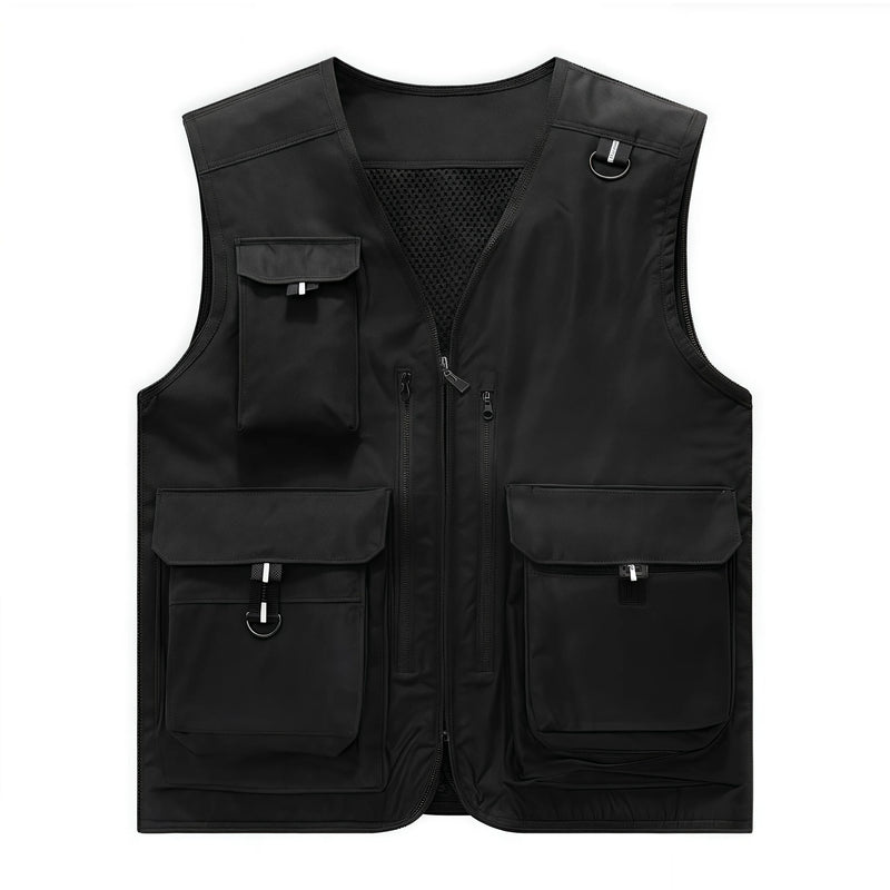12 Fashion colors Summer outdoor fishing lightweight vest Multi-pocket high-end  Work and leisure vest custom logo printed