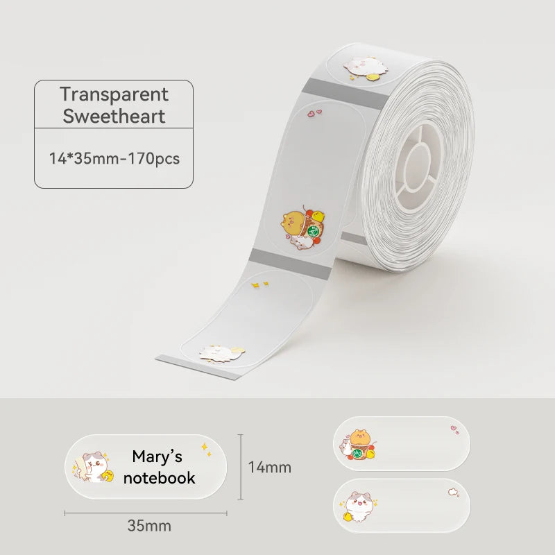 1 Roll Niimbot Transparent Label Sticker Scratch-Resistant Anti-Oil Label Paper for D11 D110 D101 H1S Thermal Label Printer