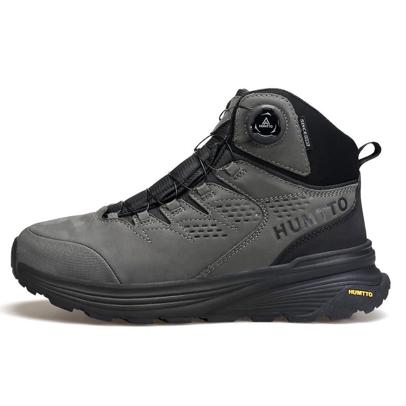 HUMTTO Outdoor Boots for Men Genuine Leather Hiking Shoes Non-slip Camping Trekking Men's Sports Shoes Winter Safety Sneakers