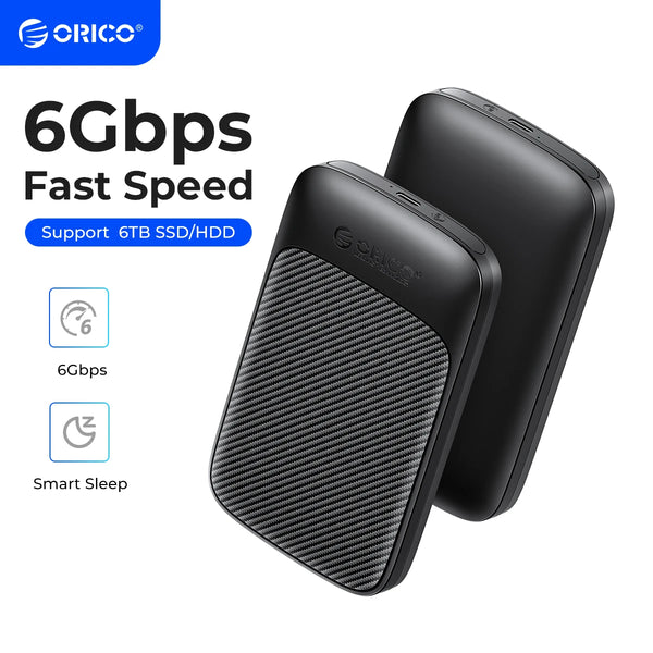 ORICO USB3.1 6Gbps HDD Enclosure SATA to Type-C HDD SSD Hard Drive Enclosure Support UASP for 7~9.5mm 2.5 Inch SSD/HDD
