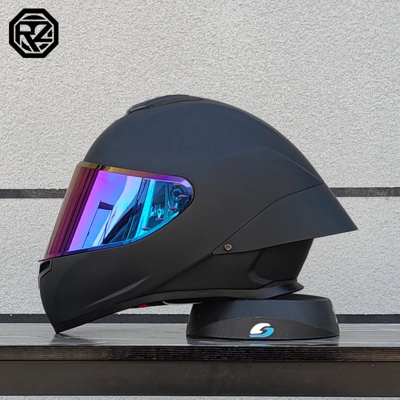 ORZ Motorcycle helmet, men's and women's dual lens full face helmet, motorcycle sports car, all season full face helmet