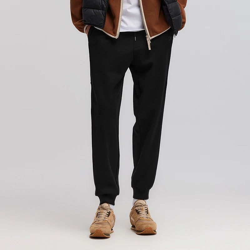 Semir Sweatpants Men Spring Loose Tapered Cuffed Solid Color Basic Drawstring Height Enhancing Casual Long Trousers