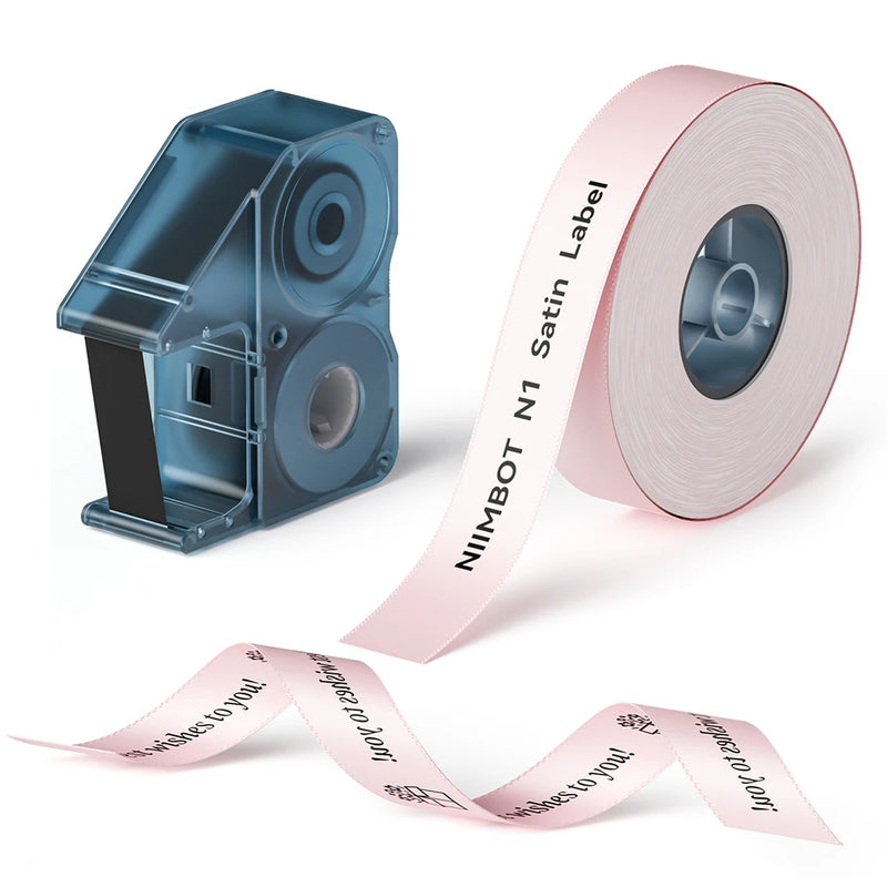Niimbot N1/B18 PET Label Paper 2 Rolls Scratch-Resistant Tapes Carbon Ribbon Sticker Keep 8-10 Years For Portable Label Printer