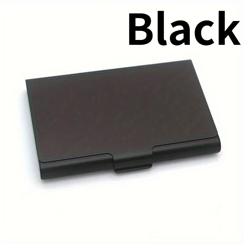 1pc Creative Business Card Case Holder Men Business Card Holder Card Metal Wallet, Professional Accessory,Sleek Design.