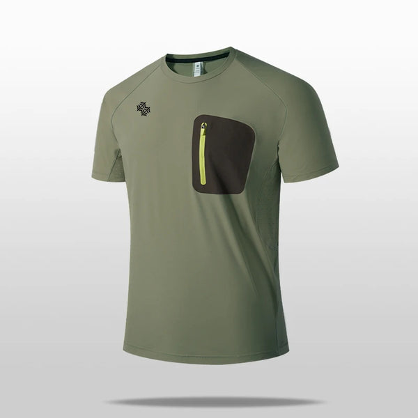 SBWL High-quality Summer Men's Outdoor Sports Quick-Drying T-Shirt Breathable Casual Running Short-Sleeved Shirt Tops