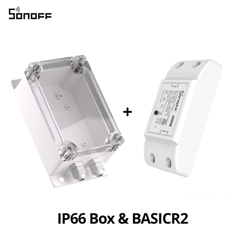 SONOFF IP66 Waterproof Junction Box Water-resistant Impact Shell Compatible With BASICR2/BASICR4/RFR2 Smart WiFi Switches