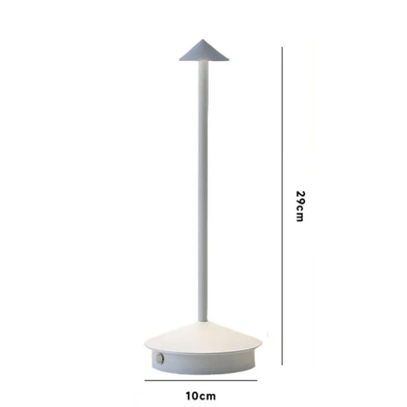 Cordless Table Lamps Rechargeable LED Desk Lamp Outdoor Waterproof Portable Touch Dimmable NightLight for Restaurant DiningHome