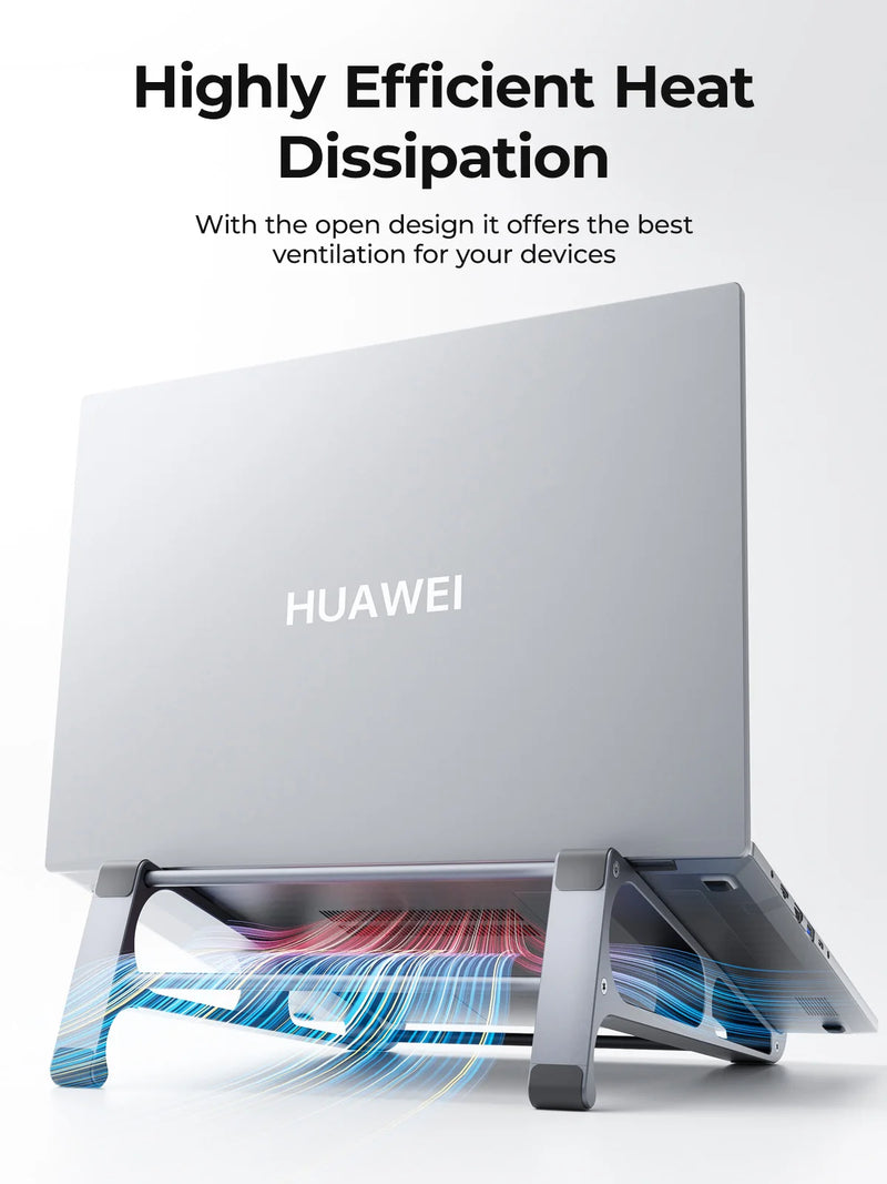 ORICO Laptop Vertical Stand Aluminium Fordable Tablet Holder 2-in-1 Stand Support Detachable for 10-17.4 inch PC Macbook Stand