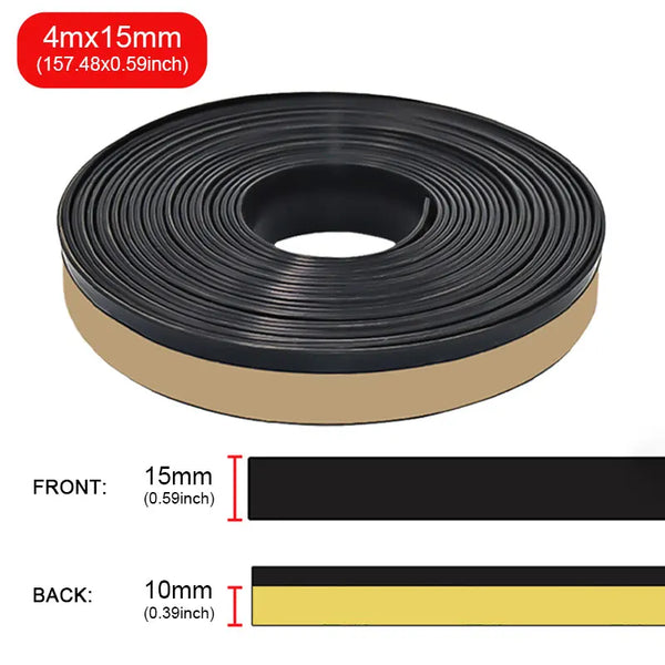 4Meters Car Rubber Sealing Strip Waterproof Window Edge Trim Protector Seal Weatherstrip For Car Door Glass Window Auto Sealants