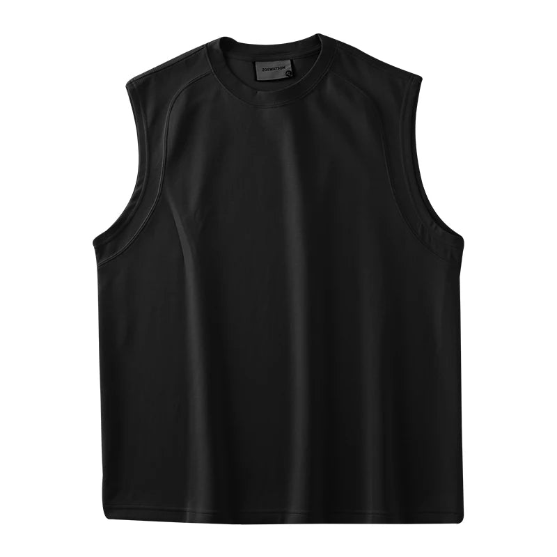 DUKEEN Sports Sleeveless Tank Tops Summer Men's Casual Loose T-Shirt Fitness Basketball Tops White Short-Sleeved Unisex